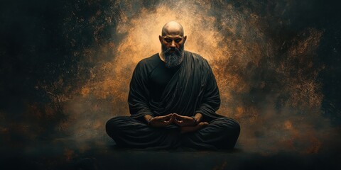 yogi in deep meditation 