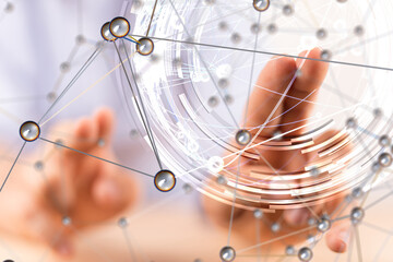 conference Digital Network and data concept 3d