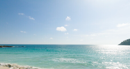 Sea sky horizon blue sea blue sky.