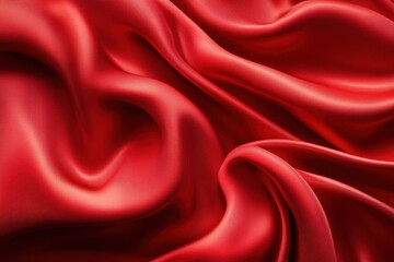 Obraz premium A red fabric with a pattern of red and black. The fabric is very soft and has a luxurious feel