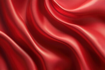 Obraz premium A red fabric with a wave pattern. The wave pattern is very prominent and the fabric is very soft
