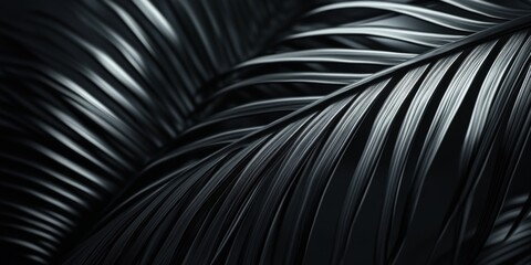 A close up of a leaf with a black background. The leaf is very thin and has a shiny texture