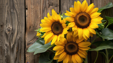 The Sunflowers in Natural Setting