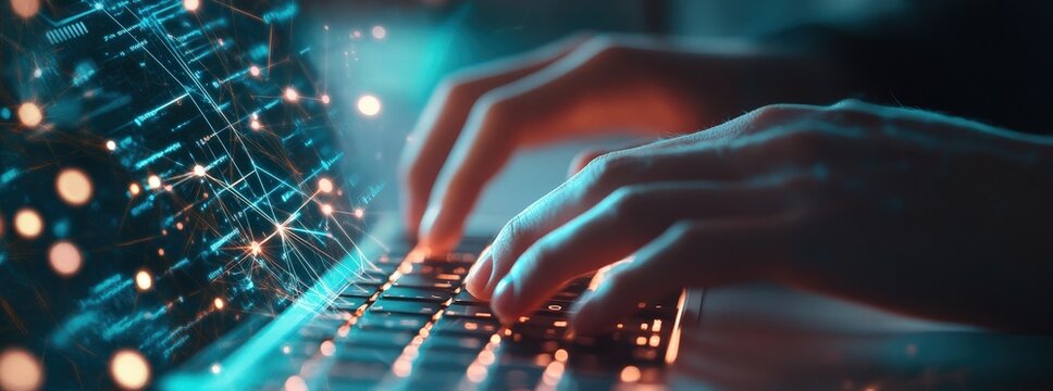 Technology coordinator overseeing team in data center environment server racks big data storage digital database maintenance concept banner