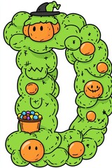 Halloween Monster Letter D
