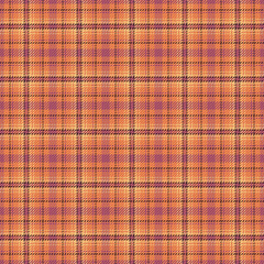 Drapery tartan plaid check, continuity background textile vector. Styled seamless texture pattern fabric in orange and red colors.