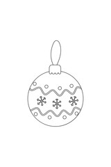 Simple coloring book, winter accessories, ornament , black and white, line drawing on white background.