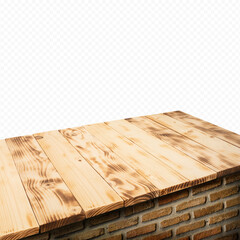 Beautiful pine wood texture table top with burn fire wood surface.For decoration product display placement background.