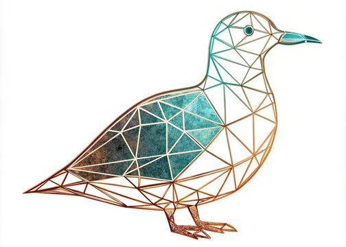 recommend clip art: * A cybernetic pigeon guillemot's feathers ruffle in distress, its beak curved in a silent scream, wings wrapped tightly around its huddled form.