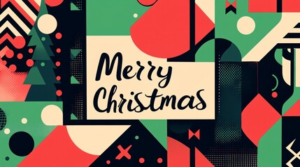 Obraz premium a new wave inspired christmas card design