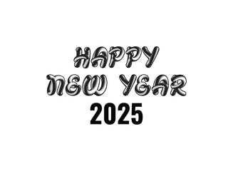 Happy New Year 2025 text design. Cover of business diary for 2025 new year with wishes.