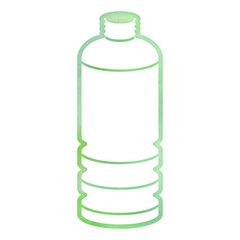 ペットボトル　ゴミ　分別　リサイクル　SDGs　水彩画タッチ　デザインアイコン　優しい　エコロジー　シンボル　スタンプ