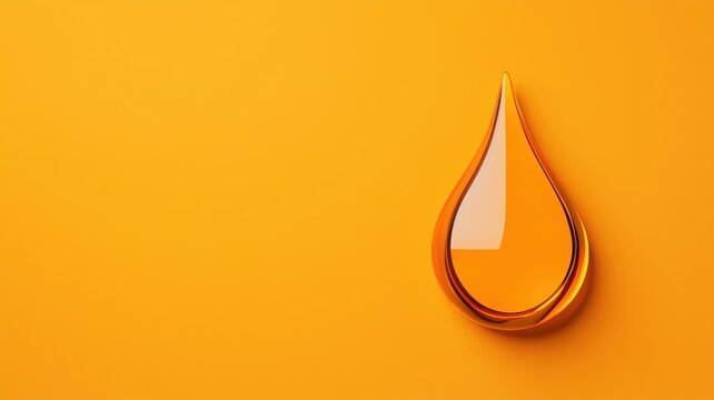 A vibrant orange drop shape against a bright background, ideal for designs that need a fresh, modern aesthetic.