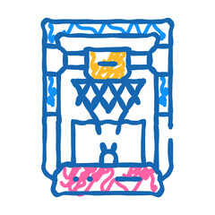 based on stereolithography 3d printer doodle icon sketch vector. based on stereolithography 3d printer sign. isolated symbol illustration