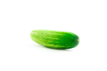 Fresh green cucumber isolated on white background, Organic vegetables, Herbal plant, Food ingredient, Organic vegetable