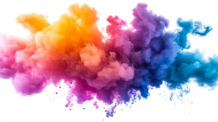 Obraz premium abstract explosion of smoke dispersing rapidly on white background
