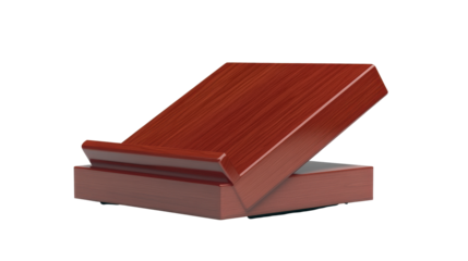 Lecture podium with slanted top for notes during lecture