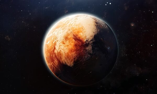 fictional planet pluto in outer space