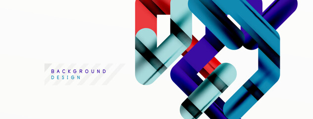Obraz premium Dynamic colorful lines minimal abstract background