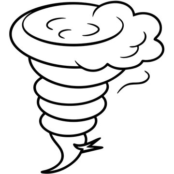 recommend clip art: weather tornado outline coloring book page line art drawing
