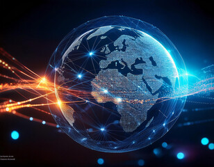 Obraz premium Visual Representation of Structure Global Fastest Data