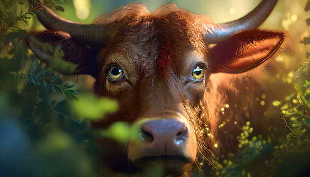 Ojos y mirada de la naturaleza, Buey. Animales, fauna, planeta Tierra, biodiversidad, Ecosistema