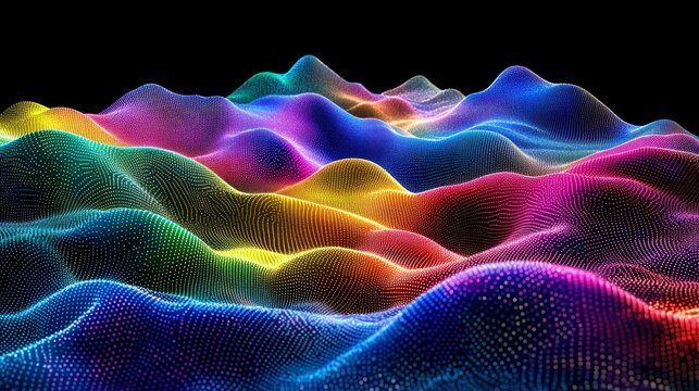 Vibrant 3D visualization of quantum field theory illustrating energy fluctuations and particle interactions