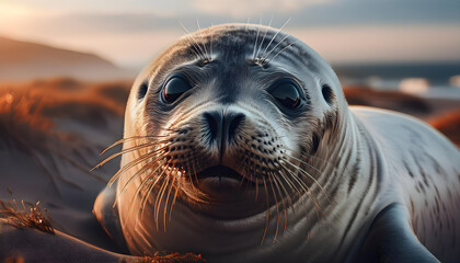 Ojos y mirada de la naturaleza, Foca, Phocidae. Animales, fauna, planeta Tierra, biodiversidad, Ecosistema