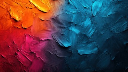 Vibrant Abstract Texture in Bold Colors and Brush Strokes