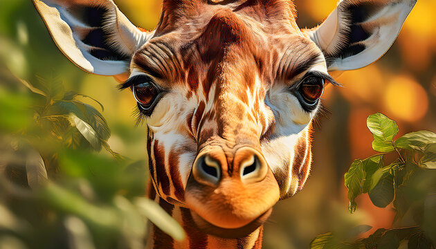 Ojos y mirada de la naturaleza, Jirafa, Giraffa camelopardalis. Animales, fauna, planeta Tierra, biodiversidad, Ecosistema