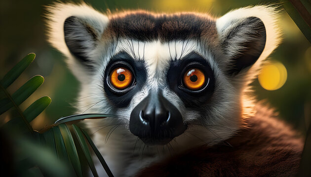 Ojos y mirada de la naturaleza, Lemur, Lemuroidea. Animales, fauna, planeta Tierra, biodiversidad, Ecosistema