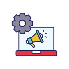 Marketing Automation vector icon stock illustration