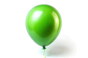 green Balloon on White Background