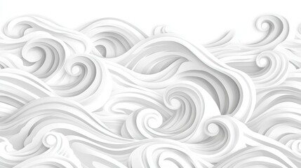 Fototapeta premium Explore the mesmerizing wave pattern that combines timeless Japanese aesthetics with modern design flair in a flat style.