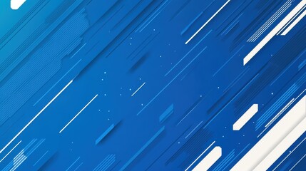 Explore a vibrant bluethemed modern flat illustration featuring unique geometric shapes and rich textures.