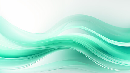 Fototapeta premium Abstract green wave curve business background