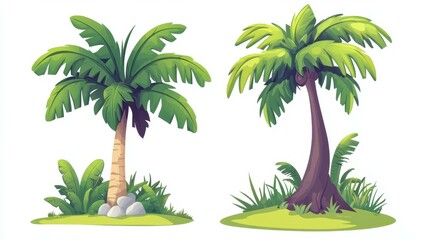 Obraz premium Step into a lush rainforest with stunning graphics that bring vibrant vegetation to life for an immersive gaming experience.