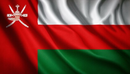 オマーンの国旗(waving national flag of Oman.)
