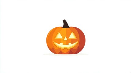 Smiling Jack-O-Lantern: A Classic Halloween Pumpkin
