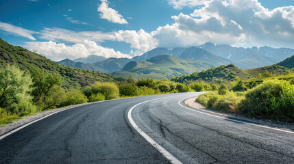 Fototapeta premium The Curved Country Road