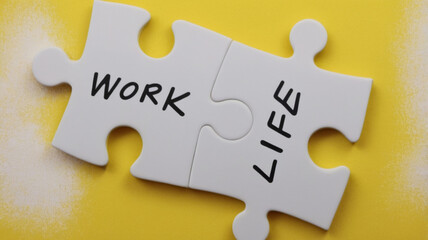Fototapeta premium Work-Life Balance Puzzle Concept