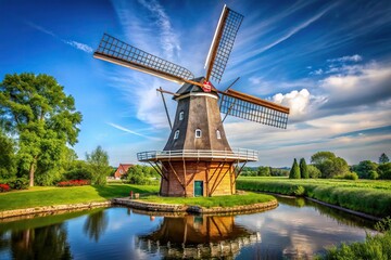 Authentic Dutch windmill in Little Chute Wisconsin