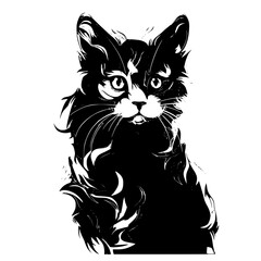 white and black silhouette