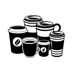 Coffee cup silhouette vector design