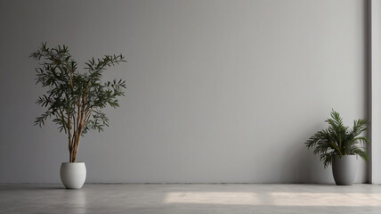 Fototapeta premium Modern interior design with empty mock-up wall and furniture, minimalist . copy space