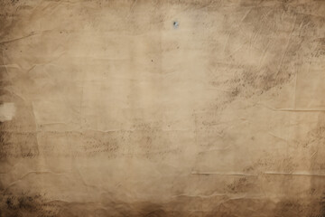 Processed collage of ancient scroll sheet of brown aged paper texture. Background for banner