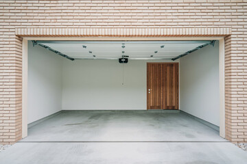 empty garage with door