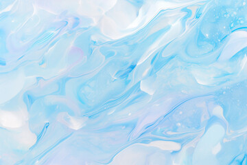 Fototapeta premium Abstract background with soft blue and white watercolor shapes, light pastel colors, blurred edges for design or presentation of artwork, digital art illustration.