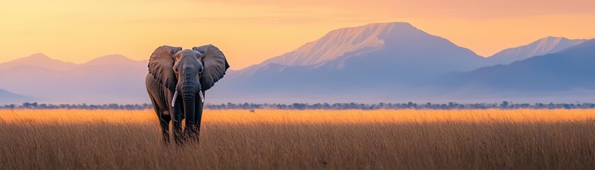 Fototapeta premium elephant with a blurred background, capturing the beauty of nature and wildlife in its natural habitat.