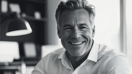 Obraz premium Smiling Businessman in Office
